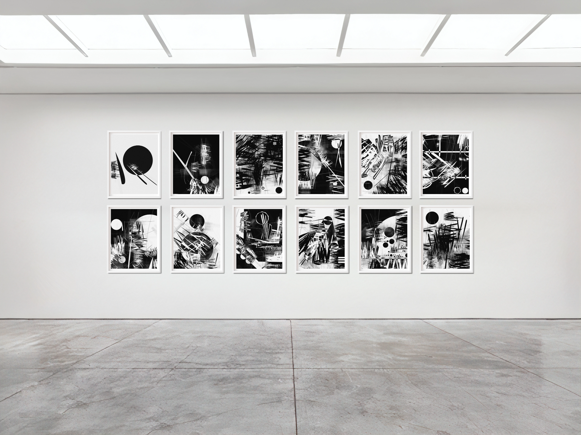 In situ view of silver gelatin prints